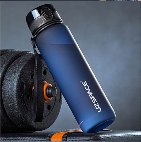 Botella Tritan colorful frosted tapon clic-Azul oscuro 800ml